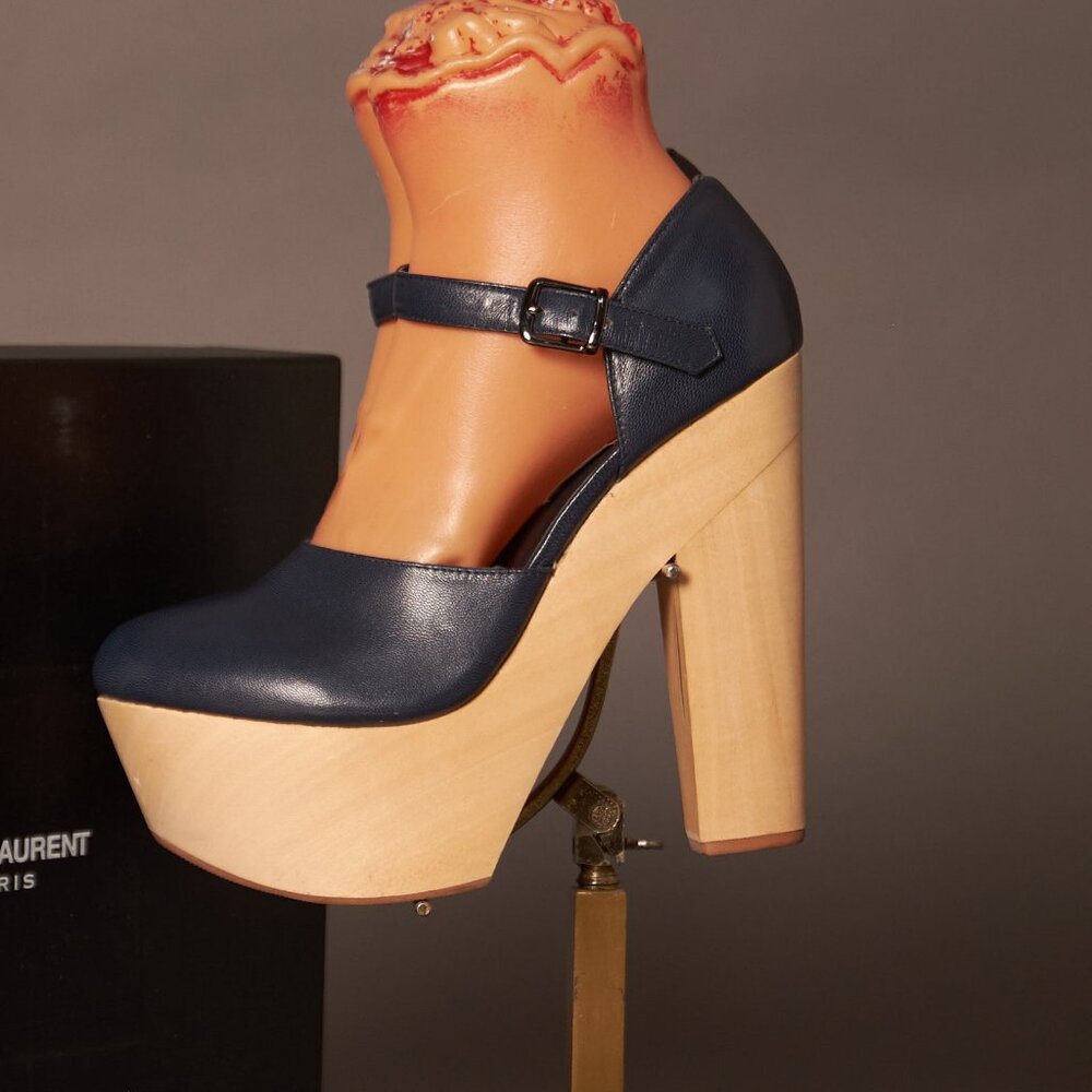 Chloe Sevigny for Opening Ceremony Leather D’Orsay Mary Janes Heels Platforms - Picture 3 of 12